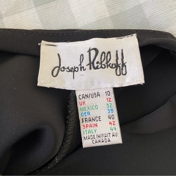 Joseph Ribkoff black trouser pants front zipper wide contemporary 8-10 - Picture 5 of 16